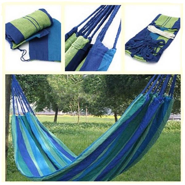Outdoor Camping Hammock Portable Travel Beach Fabric Swing Bed